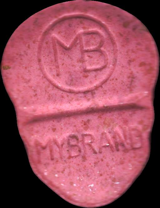 Calavera (Rosa Claro) - MDMA 237mg (Front) sample 2022-08-26_calavera_rosaclaro