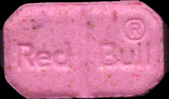 Red Bull (Rosa) - MDMA 75mg (Front) sample 2022-08-26_redbull_rosa