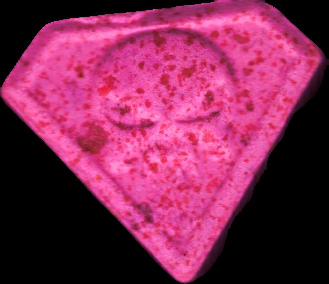 Punisher (Rosa Claro) - MDMA 135mg (Front) sample 2022-09-06_punisher_rosaclaro