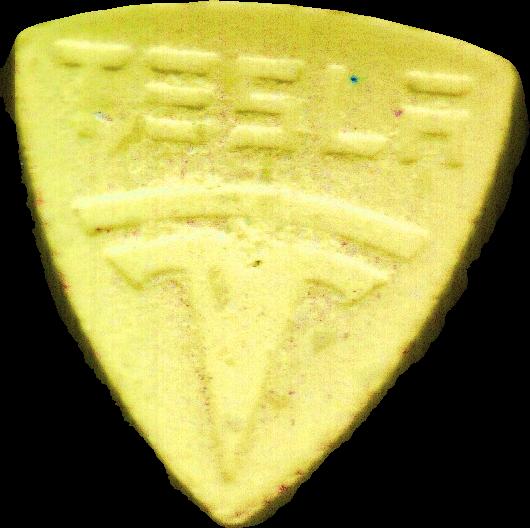 Tesla (Naranja) - MDMA 51mg (Front) sample 2022-09-13_tesla_naranja