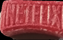 Netflix (Rojo Claro) (Front) pill — lab-tested sample