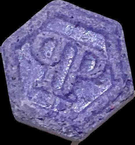 Phillip Plein (Morado Claro) (Front) pill — lab-tested sample