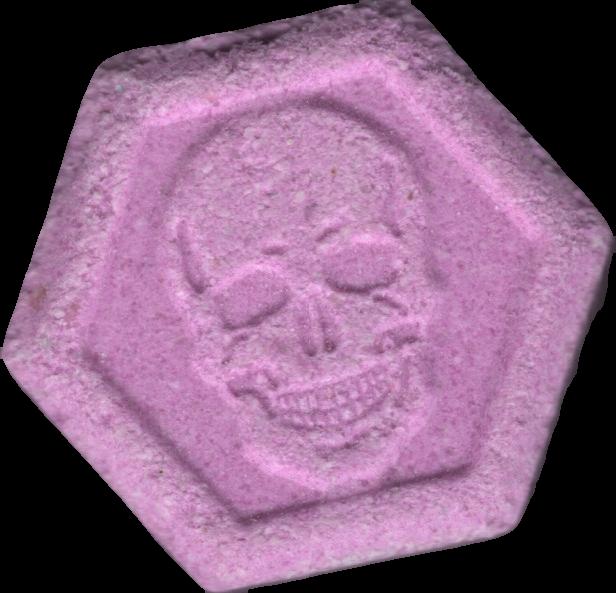 Phillip Plein (Lila) - MDMA 142mg (Front) sample 2022-09-20_phillipplein_lila