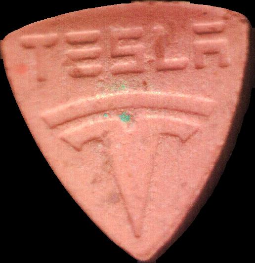Tesla (Naranja Claro) - MDMA 60mg (Front) sample 2022-09-27_tesla_naranjaclaro