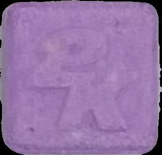 Pikachu (Morado) - MDMA 107mg (Front) pill — lab-tested sample