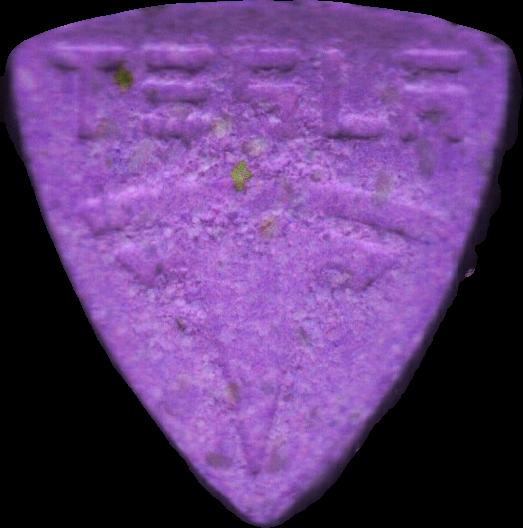 Tesla (Lila) - MDMA 41mg (Front) sample 2022-10-04_tesla_lila