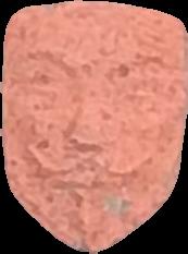 V de vendetta (Naranja Claro) - MDMA 168mg (Front) pill — lab-tested sample