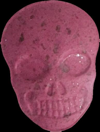 Calavera (Rosa) - MDMA 173mg (Front) sample 2022-11-02_calavera_rosa