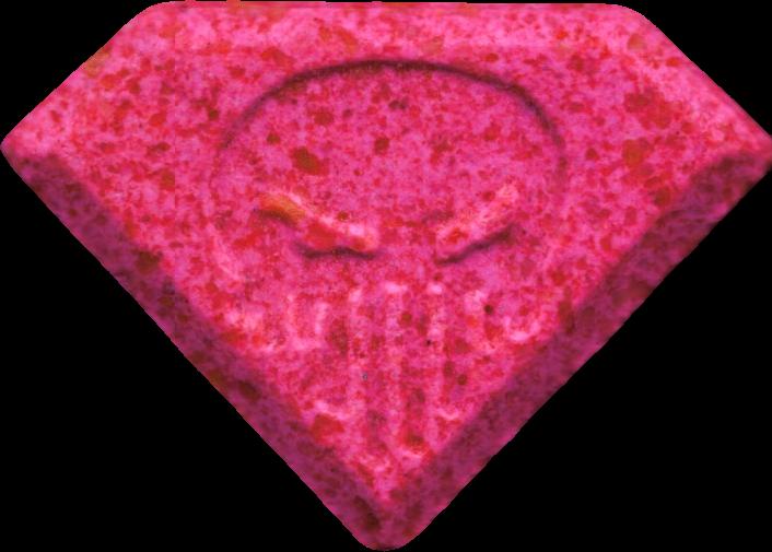 Punisher (Rosa) - MDMA 195mg (Front) sample 2022-11-03_punisher_rosa