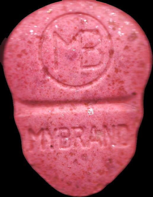 Calavera (Rosa Claro) - MDMA 170mg (Front) sample 2022-11-22_calavera_rosaclaro