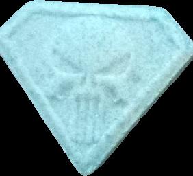 Punisher (Azul) - MDMA 204mg (Front) sample 2022-11-28_punisher_azul