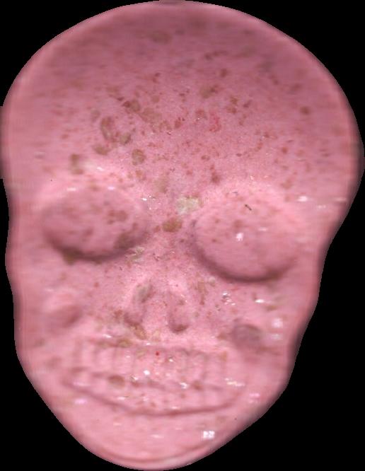 Calavera (Rosa) - MDMA 193mg (Front) sample 2022-11-29_calavera_rosa
