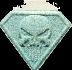 Punisher (Azul claro) (Front) pill — lab-tested sample