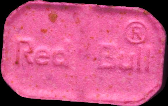 Red Bull (Rosa) - MDMA 34mg (Front) sample 2022-12-13_redbull_rosa
