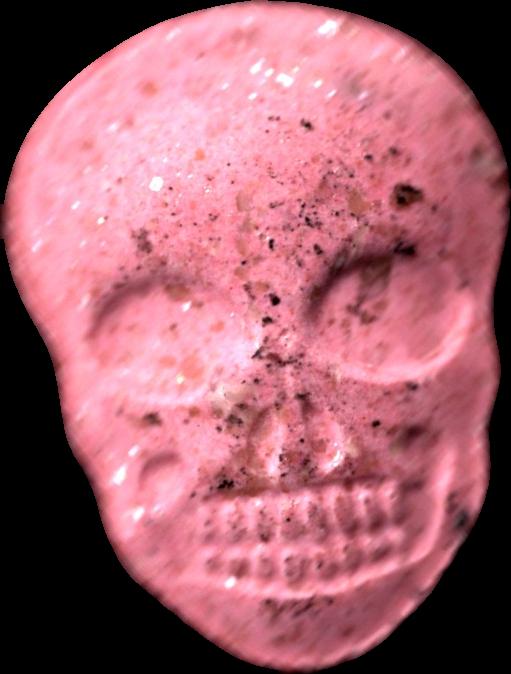 Calavera (Rosa) - MDMA 124mg (Front) pill — lab-tested sample
