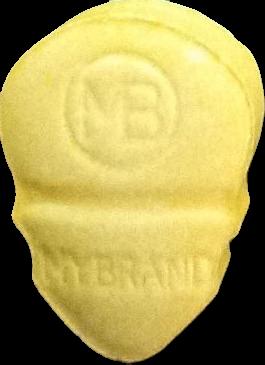 Calavera (Amarillo) - Anfetamina Sulfato 23mg (Front) sample 2022-12-23_calavera_amarillo