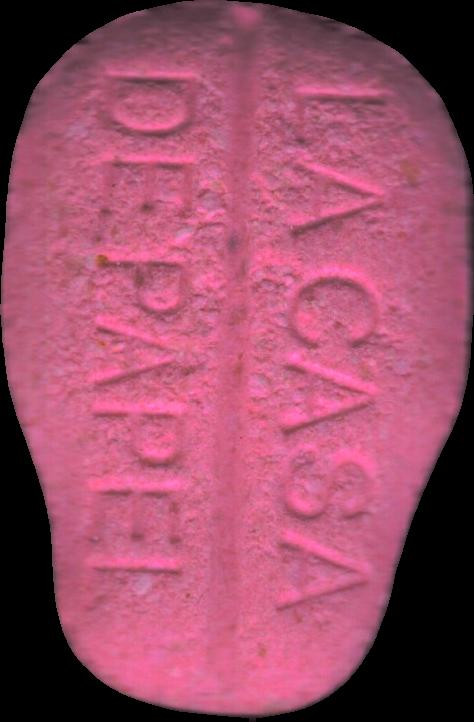 Casa de papel (Rosa) - MDMA 124mg (Front) sample 2022-12-27_casadepapel_rosa