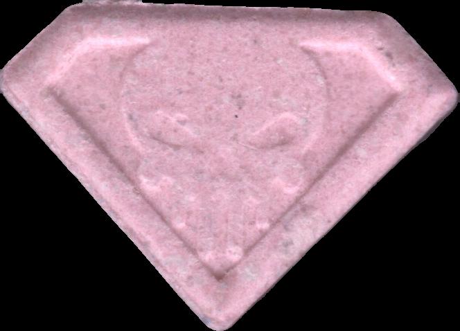 Punisher (Rosa) - MDMA 175mg (Front) sample 2022-12-27_punisher_rosa