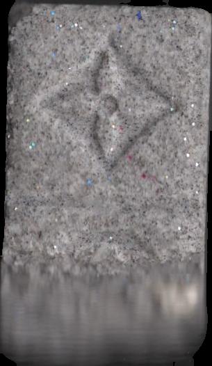 Louis Vuitton LV (Gris) - MDMA 136mg (Front) pill — lab-tested sample