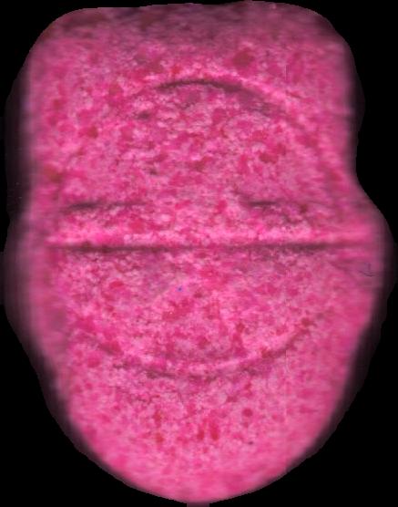 Kim Jong-Un (Rosa) - MDMA 137mg (Front) pill — lab-tested sample
