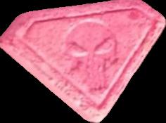 Punisher (Rosa) - MDMA 108mg (Front) sample 2023-09-01_punisher_rosa