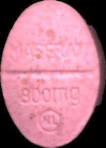 Masserati (Rosa) - MDMA 132mg (Front) sample 2023-09-02_masserati_rosa