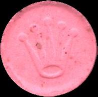 Rolex (Rosa) - 2C-B 4% (Front) pill — lab-tested sample