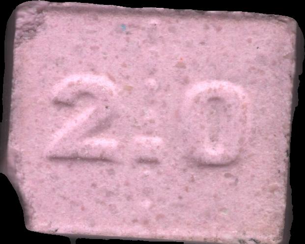 Berghain (Rosa Claro) - MDMA 221mg (Front) sample 2023-09-12_berghain_rosaclaro
