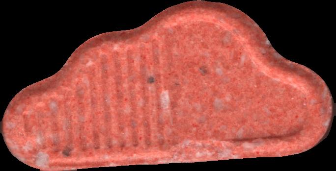 SoundCloud (Naranja) - MDMA 204mg (Front) pill — lab-tested sample