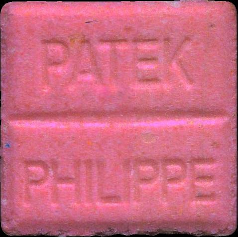 Patek Philippe Geneve (Rosa) - MDMA 188mg (Front) pill — lab-tested sample