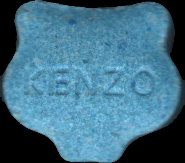 kenzo (Azul claro) - MDMA 256mg (Front) sample 2023-09-19_kenzo_azulclaro