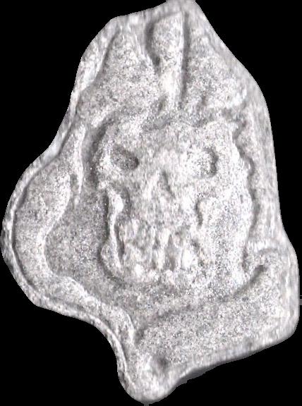Grim Reaper (Gris Claro) - MDMA 223mg (Front) sample 2023-09-21_grimreaper_grisclaro