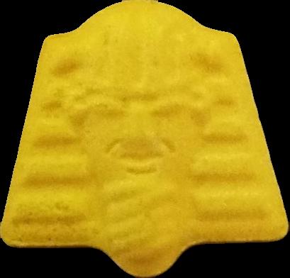 Faraón (Amarillo) - MDMA 89mg (Front) pill — lab-tested sample