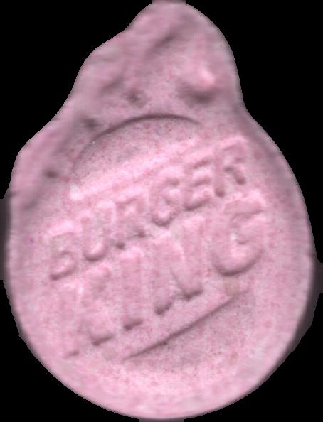 Burguer King (Rosa) - MDMA 191mg (Front) sample 2023-10-10_burguerking_rosa