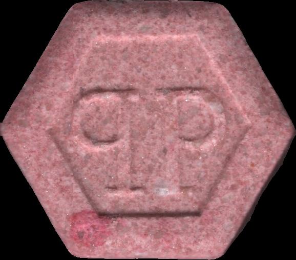 Calavera (Rosa Oscuro) - MDMA 212mg (Front) sample 2023-10-10_calavera_rosaoscuro