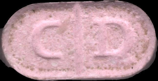 Christian Dior (Rosa) - MDMA 133mg (Front) pill — lab-tested sample