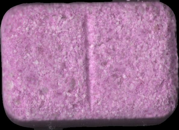 (Morado Claro) - MDMA 270mg (Front) pill — lab-tested sample