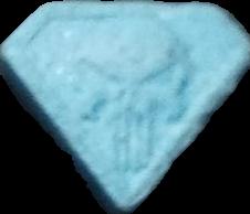 Punisher (Azul) (Front) pill — lab-tested sample