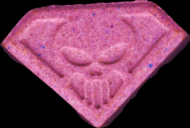 Punisher (Rosa) - MDMA 182mg (Front) sample 2023-10-17_punisher_rosa