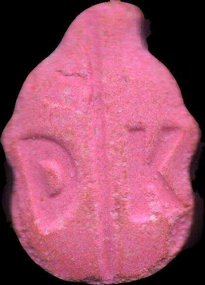 Donkey Kong (Rosa Claro) - MDMA 180mg (Front) pill — lab-tested sample