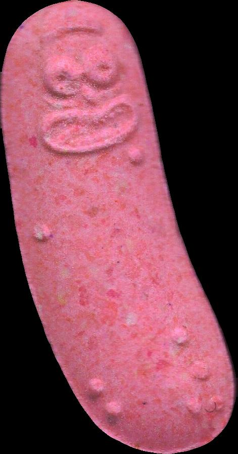 Pickle Rick (Rosa) - MDMA 251mg (Front) sample 2023-10-19_picklerick_rosa