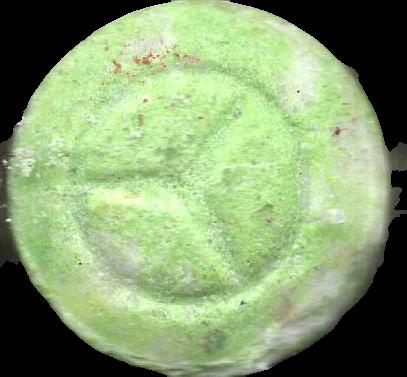 Mercedes (Verde) - MDMA 261mg (Front) sample 2023-10-26_mercedes_verde