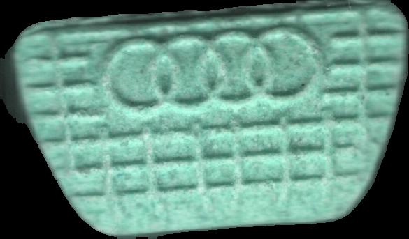 Audi (Verde Claro) - MDMA 147mg (Front) sample 2023-11-14_audi_verdeclaro