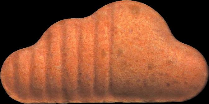 SoundCloud (Naranja) - MDMA 139mg (Front) pill — lab-tested sample