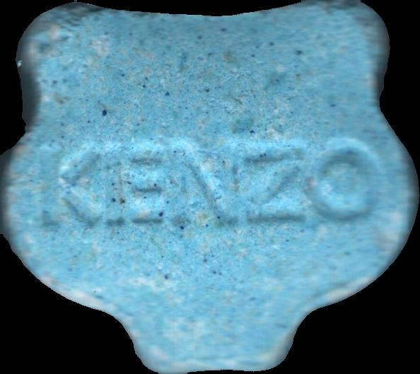 kenzo (Azul claro) - MDMA 241mg (Front) sample 2023-12-05_kenzo_azulclaro