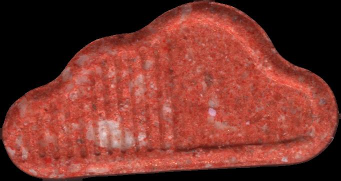 SoundCloud (Naranja) - MDMA 231mg (Front) pill — lab-tested sample