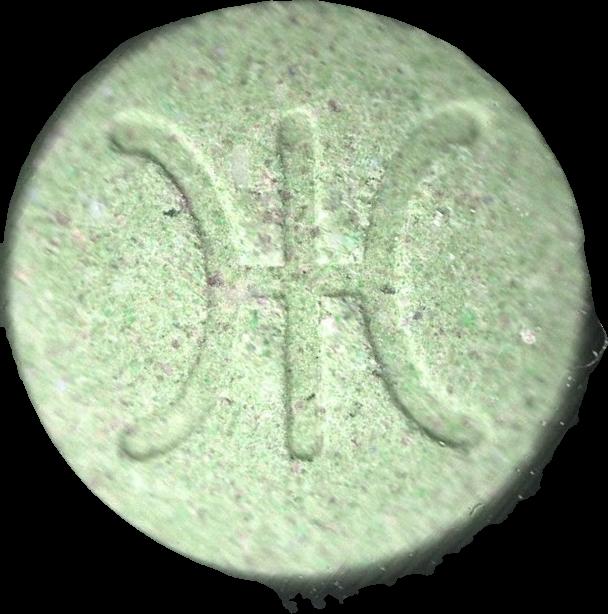 Alien (Verde) - MDMA 141mg (Front) sample 2023-12-22_alien_verde