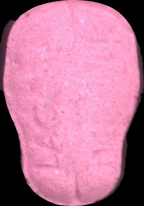 Casa de papel (Rosa) - MDMA 283mg (Front) pill — lab-tested sample
