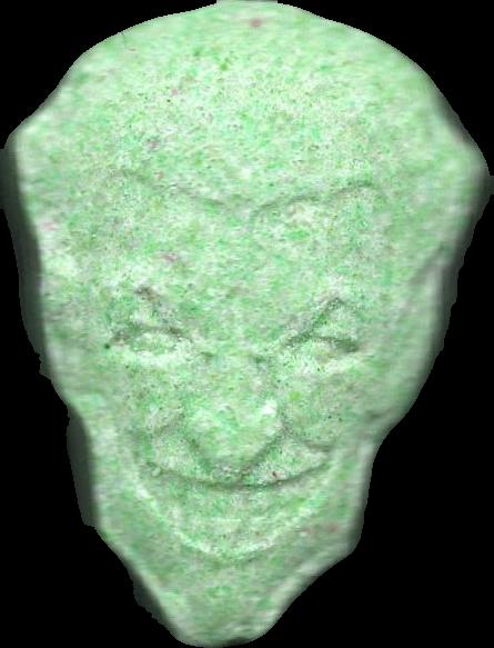 Joker (Verde Claro) - MDMA 149mg (Front) sample 2024-06-27_joker_verdeclaro