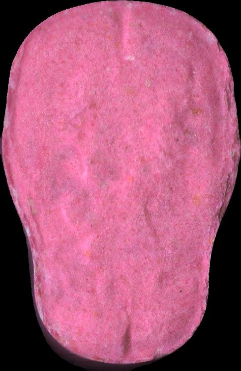 Casa de papel (Rosa) - MDMA 240mg (Front) pill — lab-tested sample